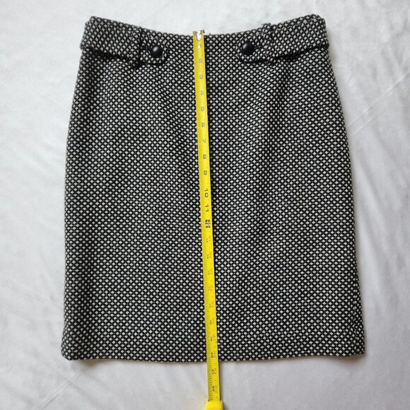 Banana Republic Tweed Skirt - Black & White - Size 4 - Picture 2 of 8